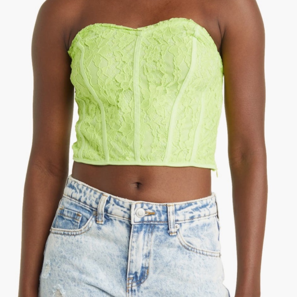 SOMETHING NEW NATALIE LACE CORSET TOP SIZE XS MSRP $52.00 NWT